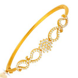 Grandeur Floral Paisley Gold Bracelets