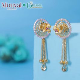 Adorable Mouval Collection Gold Earrings