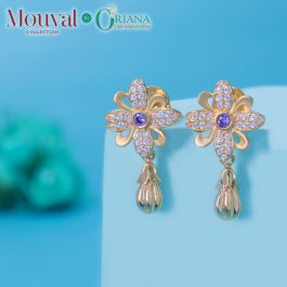 Exquisite Mouval Collection Gold Earrings