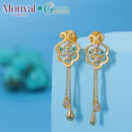 Designer Mouval Collection Gold Earrings