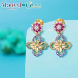 Elegant Mouval Collection Gold Earrings