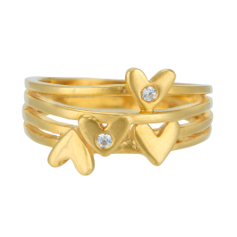  Magnanimous Romantic Heart Gold Rings