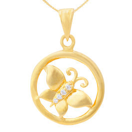 Lovely Butterfly with Stone Gold Pendants