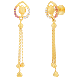  Adorable Blooming Love Drops Gold Earrings