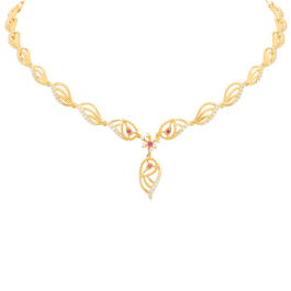 Magnificent Fancy Leaf Gold Necklaces