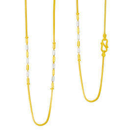 Palatial Small Rectangular Pattern Gold Chains 