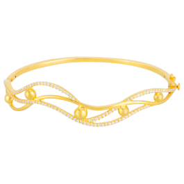 Mesmerising Wave Pattern Gold Bracelets