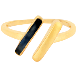 Smashing Baguette Cut Open Gold Rings