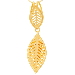 Cute Look Leaf Gold Pendants