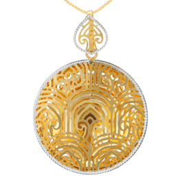 Artistic Waves Design Gold Pendants
