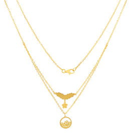 Edgy Multilayer Floral Gold Necklaces