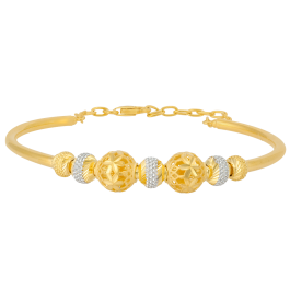 Exquisite Floral Tube Pattern Gold Bracelets