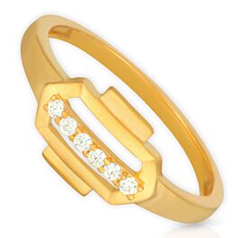 Stylish Single Layer Stone Gold Rings