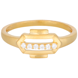 Stylish Single Layer Stone Gold Rings