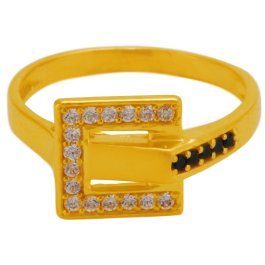 Geometric Pattern Stylish Gold Rings