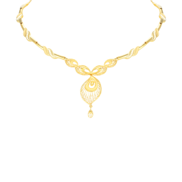 Convivial Stellar Wavy Gold Necklaces