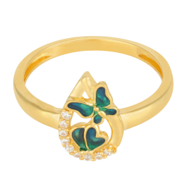 Ethereal Queenly Butterfly Gold Rings