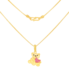 Fantatic Chubby Teddy Bear Gold Necklaces