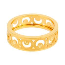 Glistening Cresent Moon Godl Rings