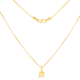 Stunning Single Stone Cubic Gold Necklaces