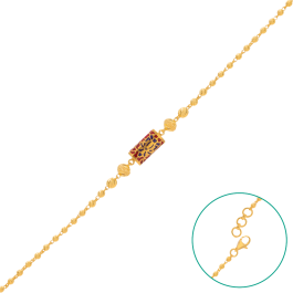 Enamel Coated Beauty Beads Gold Bracelets