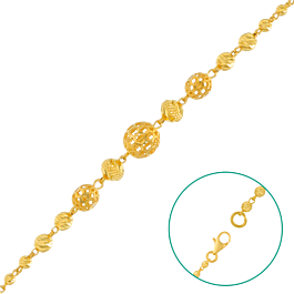 Shimmering Ball Beads Gold Bracelets
