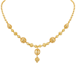Magnificent Ball Beads Gold Necklaces