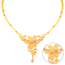 Pretty Gorgeous Floral Gold Necklaces