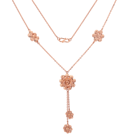 Mesmerising Rose Floral Rose Gold Neklaces