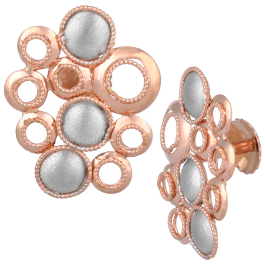 Abstract Circular Rose Gold Earrings