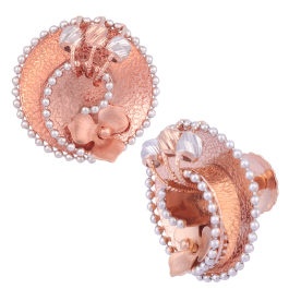 Sophisticated Floral Rose Gold Earrings
