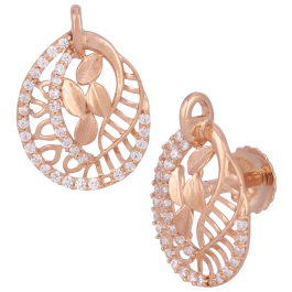 Mystic Leaf Style Rose Gold Earrings