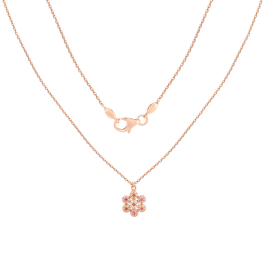 Entracing Floral Rose Gold Necklaces