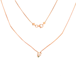 Modern Single Stone Rose Gold Necklaces