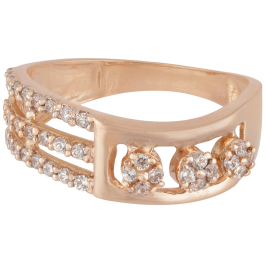 Adorned Triple Layer Gold Rings