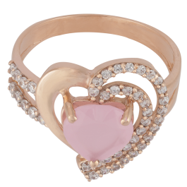 Brilliant Pinky Heart Gold Rings
