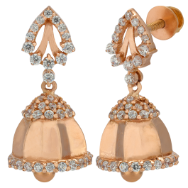 Traditional Fancy Jhumkas Gold Earrings