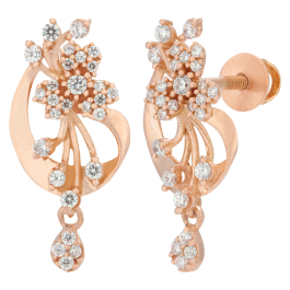 Enthralling Flowering Almond Gold Earrings