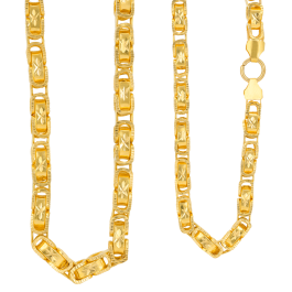 Royal Link Cable Pattern Gold Chains