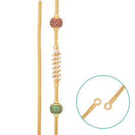 Trendy Sleek Gold Thali Mugappu Chains