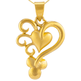  Stylish Heart Valentine Gold Pendant