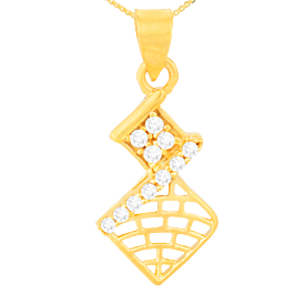 Stunning Textured Rhombic Gold Pendants