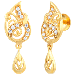 Amazing Lovely Floral Gold Earrings