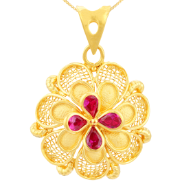 Stunning Pink Stone Gold Pendants