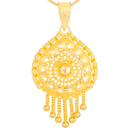Lavish Textured Spiral Gold Pendants