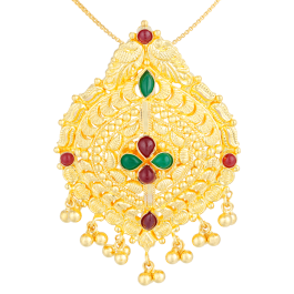 Gorgeous Enamel Coated Gold Pendants