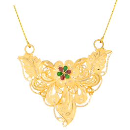 Candere Floral Ornate Gold Pendants