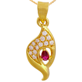 Eye Catchy Pink Stone Gold Pendants