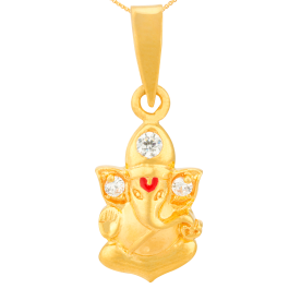 Lord Ganesha with Glorious Stone Gold Pendants