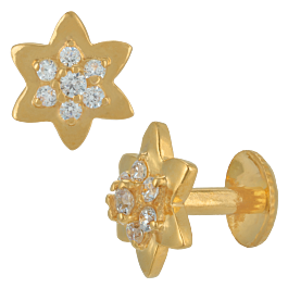 Twinking Galaxy Star Gold Earrings